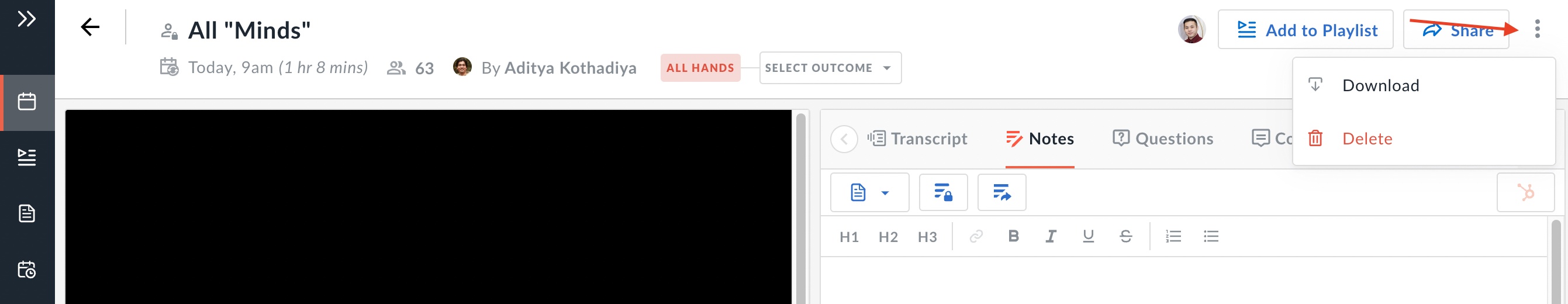 How To Delete A Meeting